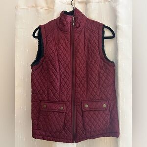 Quilted Burgundy Vest